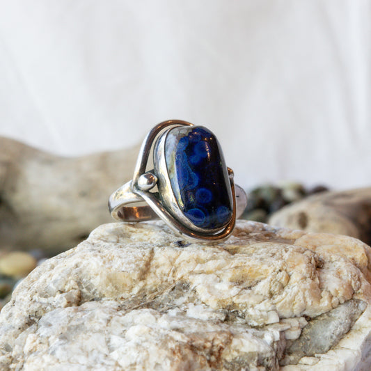 Bisbee Azurite Navajo Ring