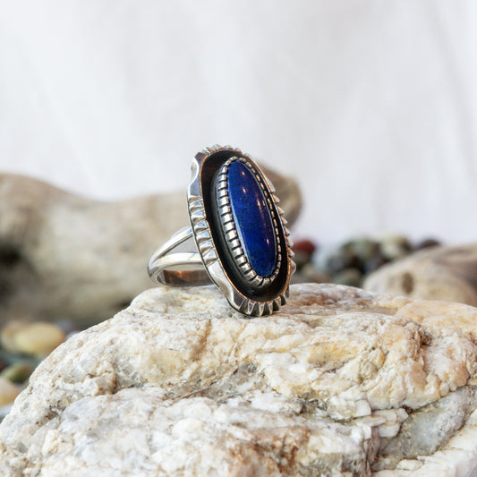 Lapis Channel Ring