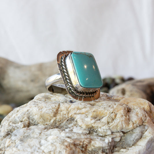 Turquoise Earthquake Ring
