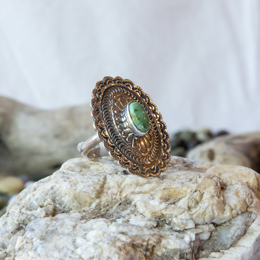 Bed of Silver Navajo Ring