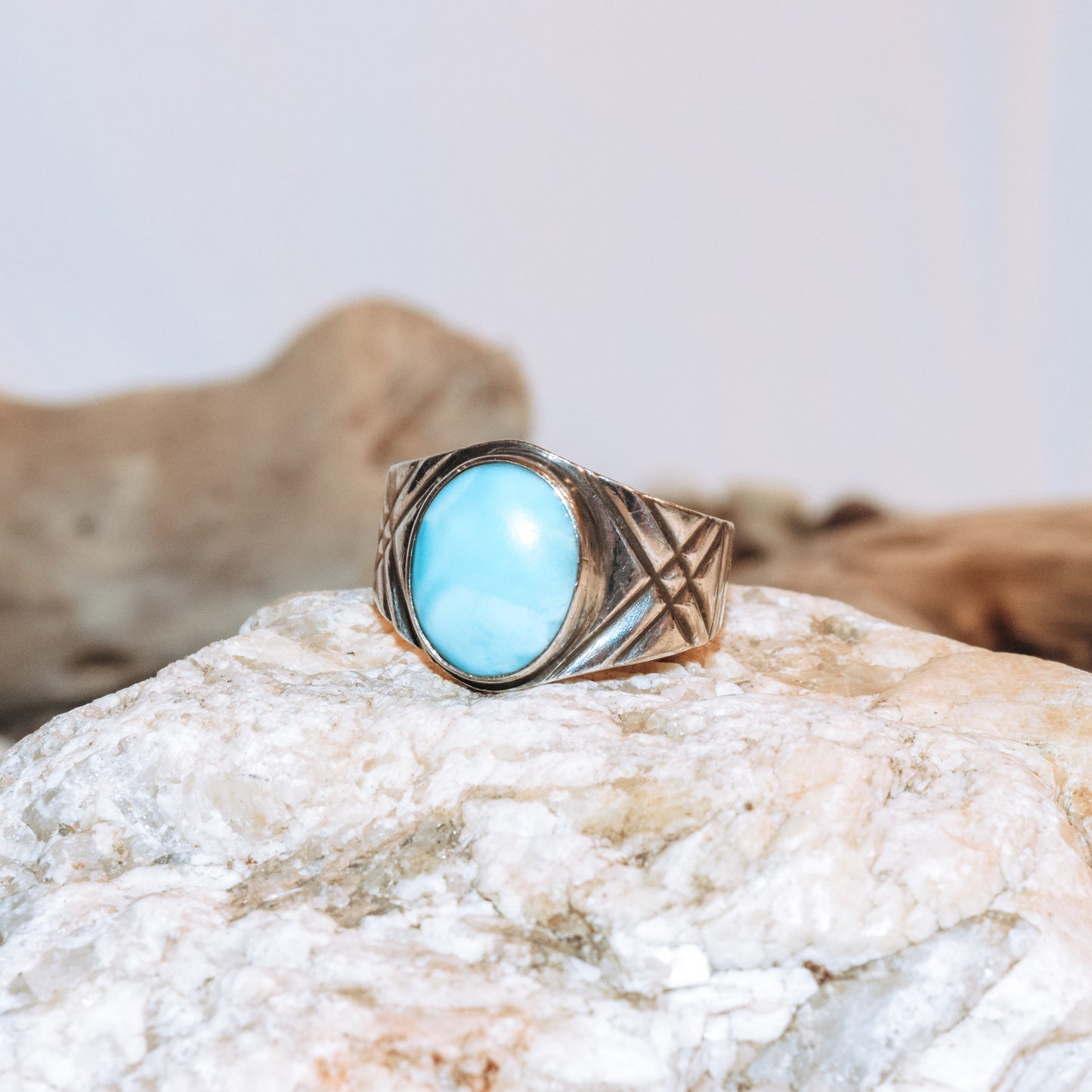 Criss-Cross Chalcedony Ring