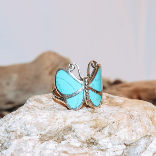 Blue Butterfly Ring