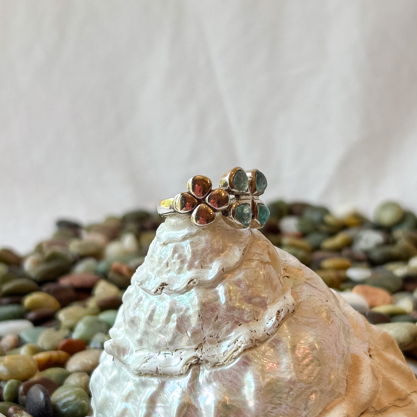 Blue Clover Ring