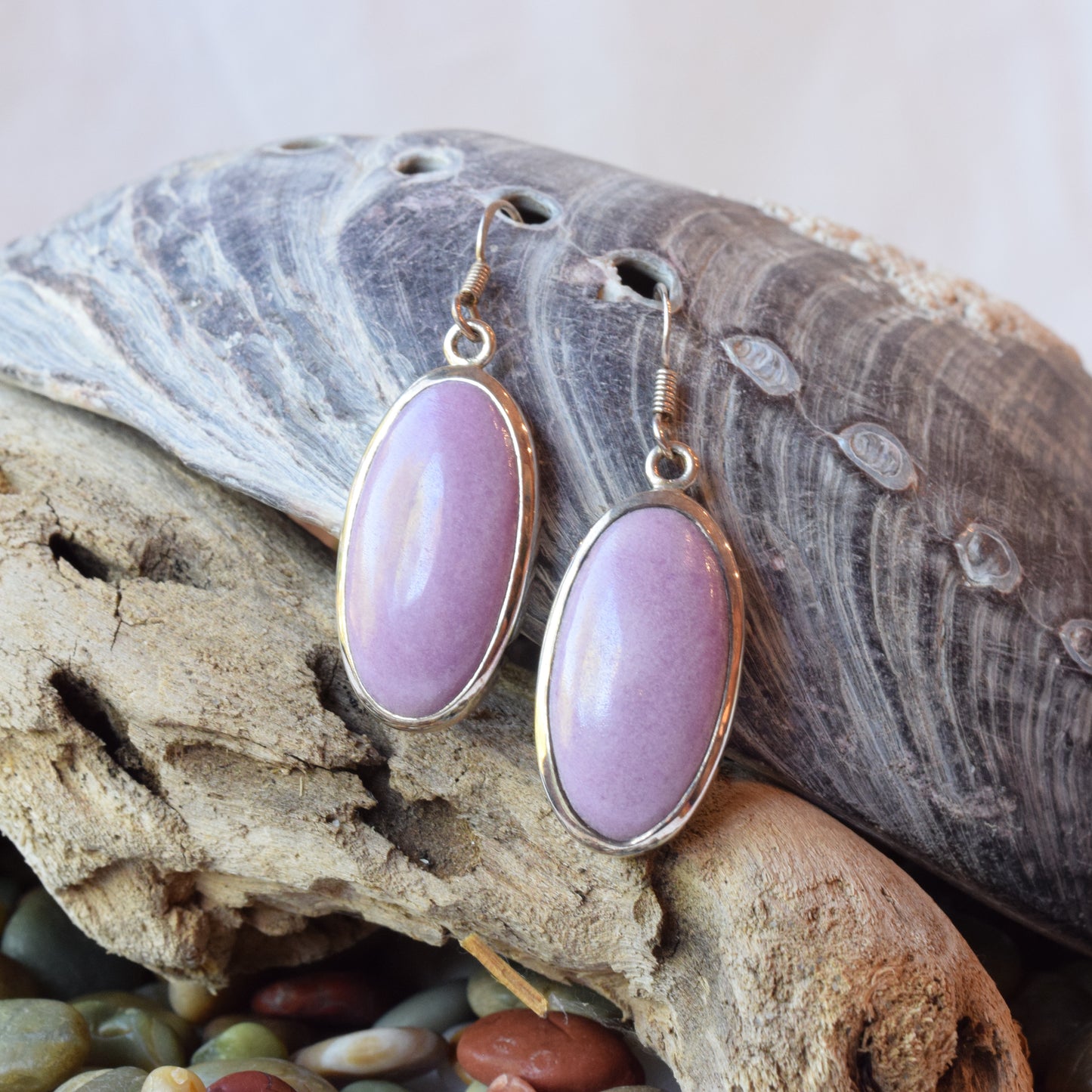 Lavender Oval Earrings