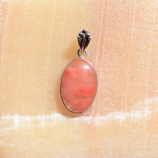 Cherry Quartz Oval Pendant