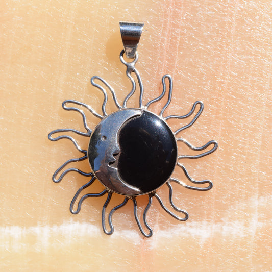 Black Sun & Moon Pendant