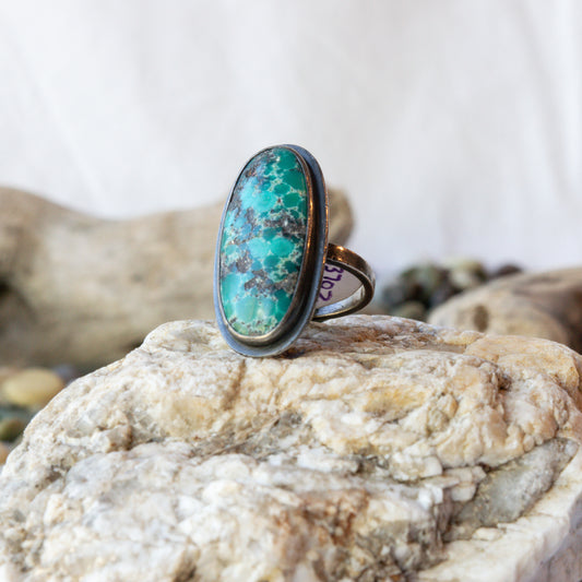 Morenci Turquoise Native American Ring