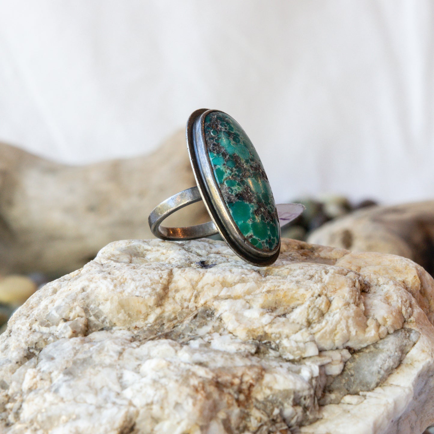 Morenci Turquoise Native American Ring