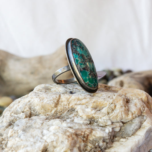 Morenci Turquoise Native American Ring