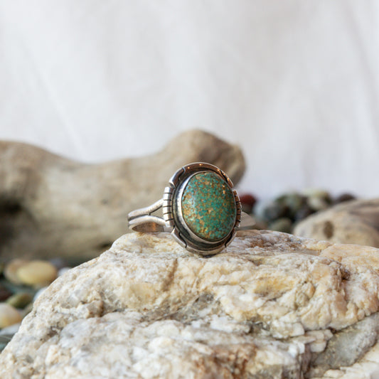 Sonoran Gold Turquoise Navajo Ring