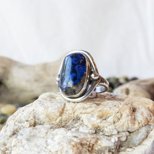 Bisbee Azurite Navajo Ring