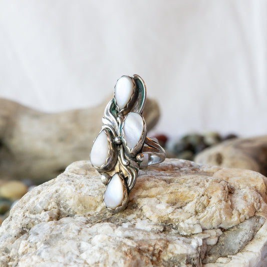 Stream of Pearls Native American Ring
