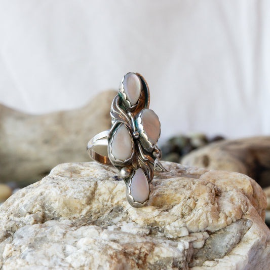 Stream of Pearls Native American Ring
