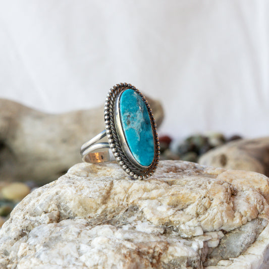 Lone Mountain Turquoise Native American Ring