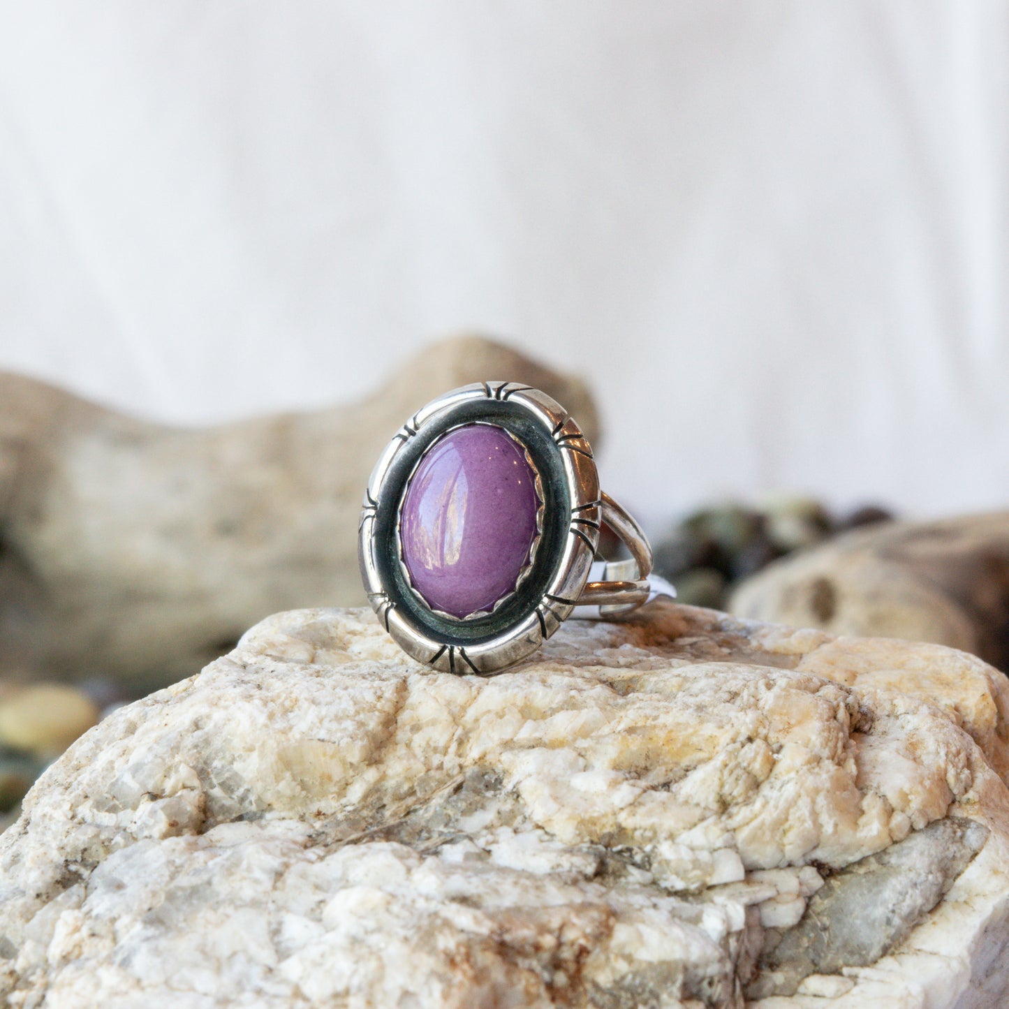 Phosphosiderite Native American Ring