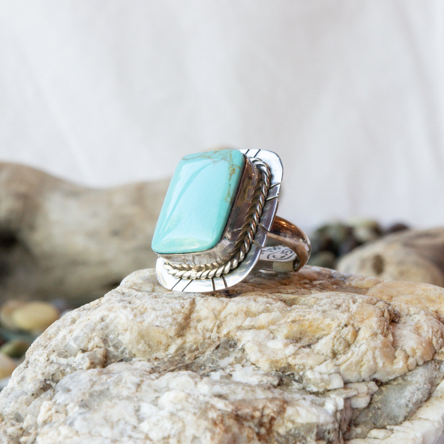 Turquoise Earthquake Ring