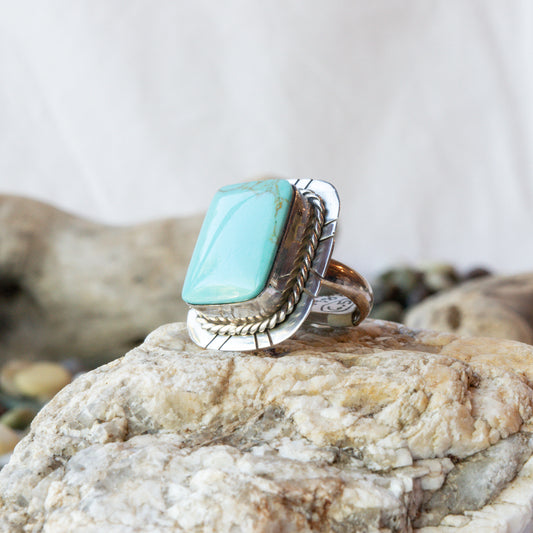 Turquoise Earthquake Ring