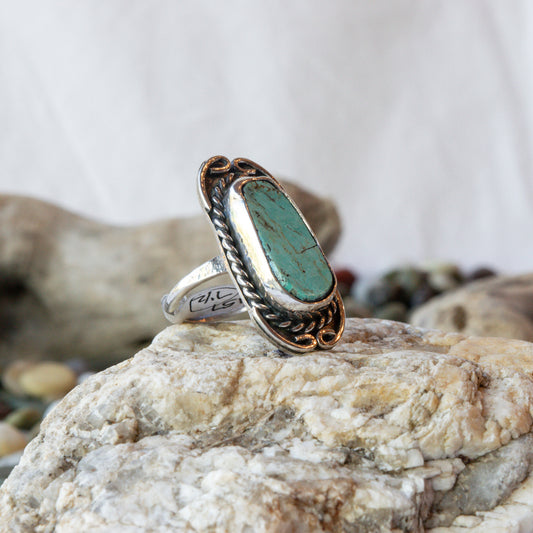Organic Elemental Turquoise Ring