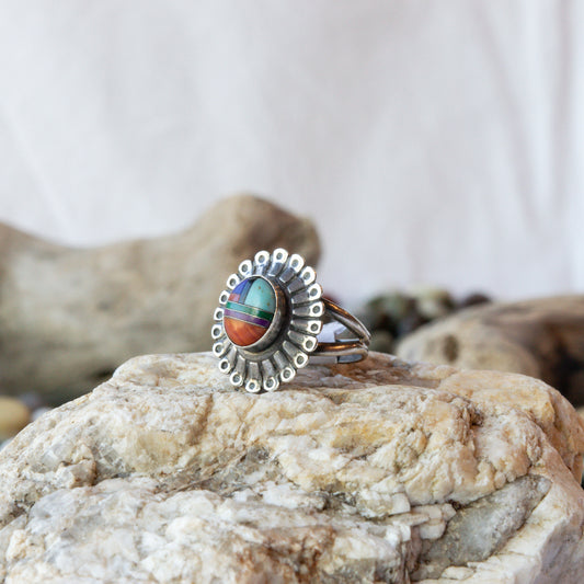 Mexican Sunflower Inlay Ring