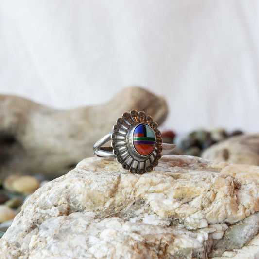 Mexican Sunflower Inlay Ring