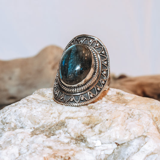 Deep Blue Sun Ring