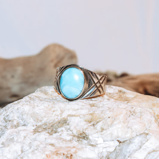 Criss-Cross Chalcedony Ring