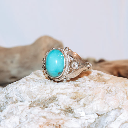 Floral Chalcedony Ring