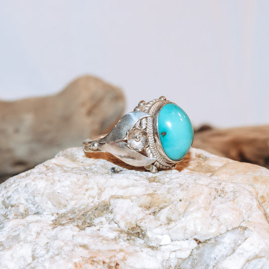 Floral Chalcedony Ring