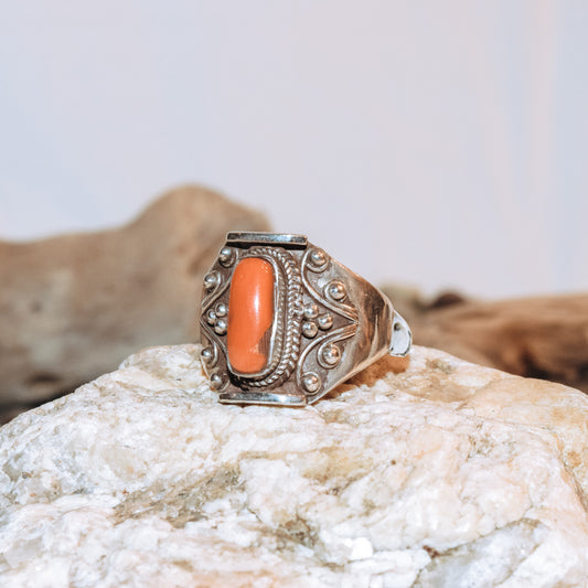 Coral Pillar Ring