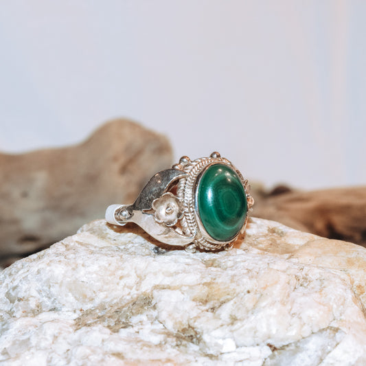 Malacite Flowers Ring
