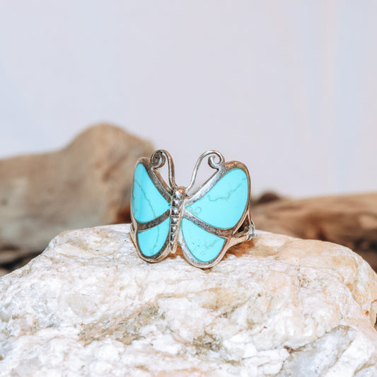 Blue Butterfly Ring