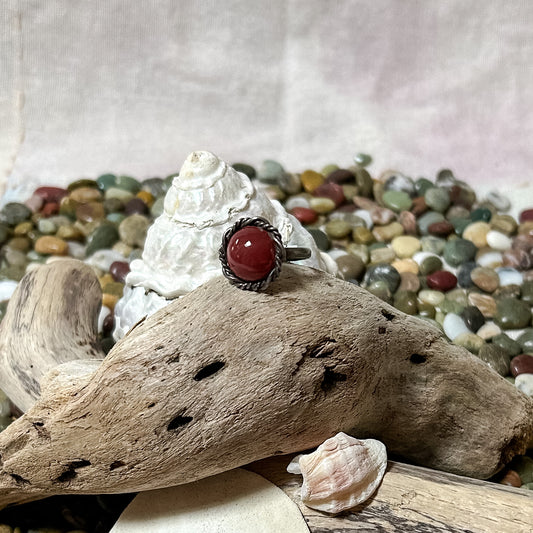 Carnelian Gumdrop Ring