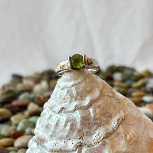 Floating Peridot Ring