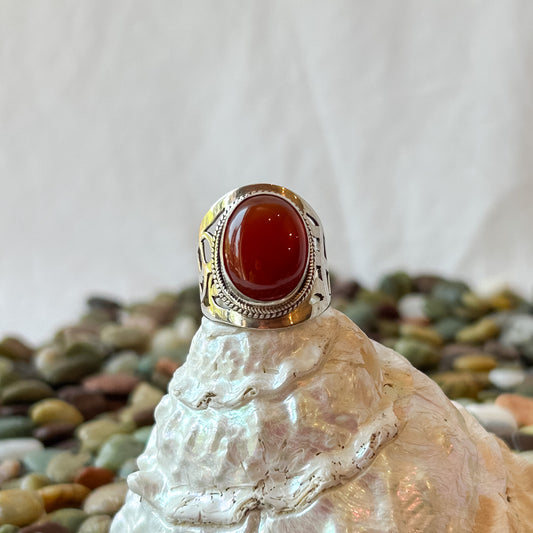 Statement Carnelian Ring