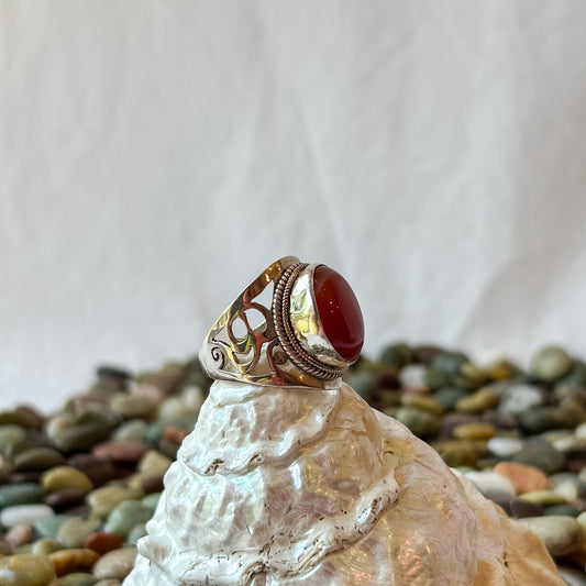 Statement Carnelian Ring