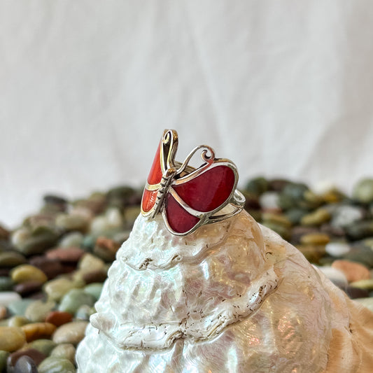 Red Butterfly Ring