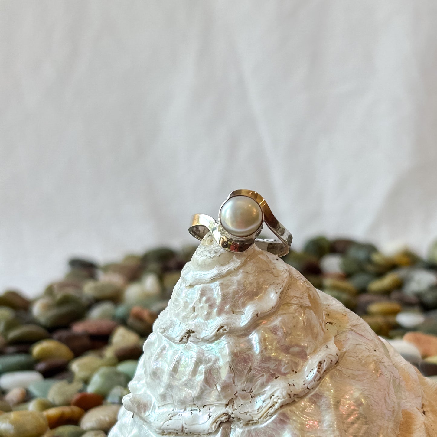 Pearl Swirl Ring