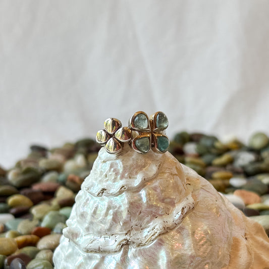 Blue Clover Ring