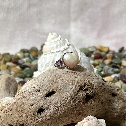 Pearl Heart Ring