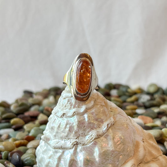 Amber Alien Ring