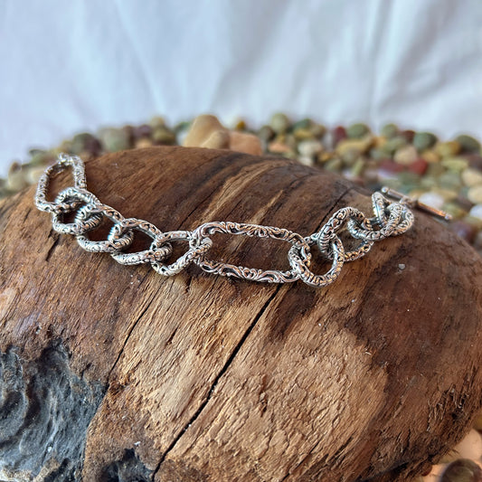Textured Link Bracelet