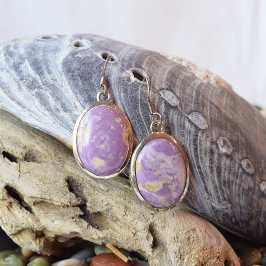 Purple Disco Earrings