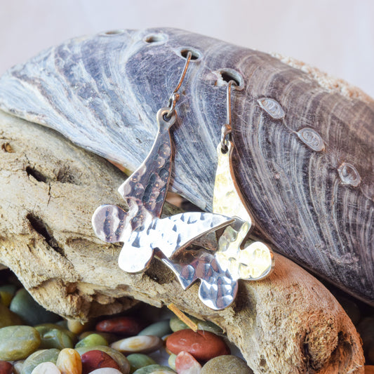 Hammered Butterfly Earrings