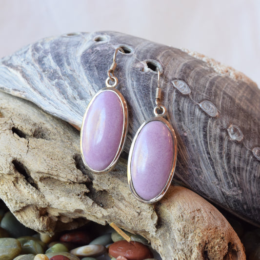 Lavender Oval Earrings
