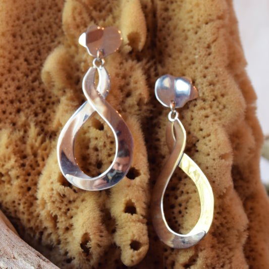 Silver Swirl Earrings