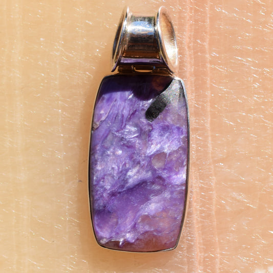 Rectangle Charoite Pendant