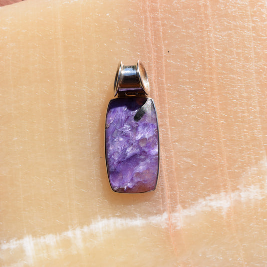 Rectangle Charoite Pendant