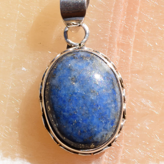 Swirl of Lapis Pendant