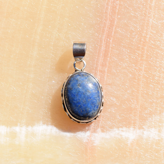 Swirl of Lapis Pendant
