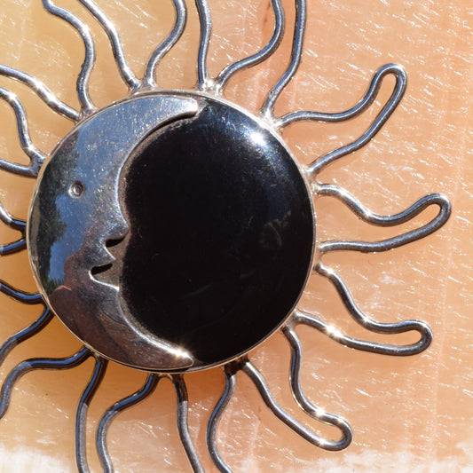 Black Sun & Moon Pendant